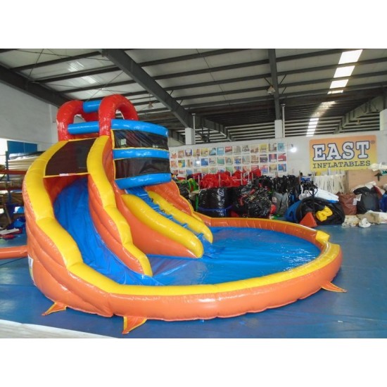 kiddie pool with built in slide