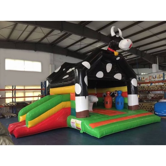 Cow Inflatable Jumping Castle With Slide