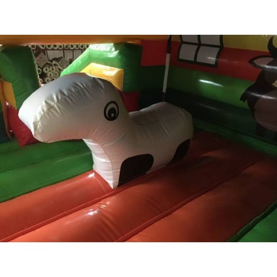 Cow Inflatable Jumping Castle With Slide